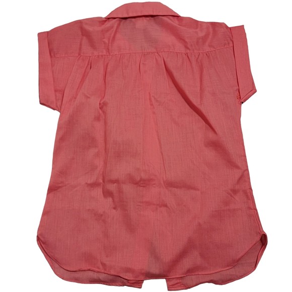 Vintage Laura Mae Womens Pink‎ Deadstock Basic Button Up Shirt Size 14/34 - Picture 2 of 8